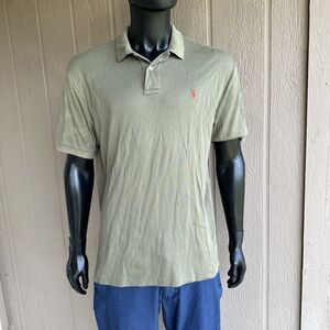Polo Ralph Lauren Shirt Mens Size Large Short Sleeve Button Up‎ Polo Olive Green